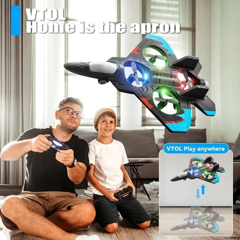 Fighter Jet RC Airplane 2.4G Remote Control With LED Lights & 360° Stunts
