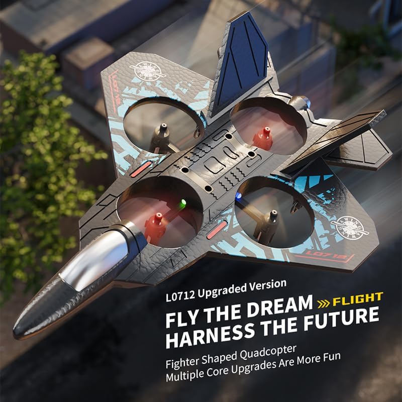 Fighter Jet RC Airplane 2.4G Remote Control With LED Lights & 360° Stunts