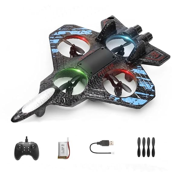 Fighter Jet RC Airplane 2.4G Remote Control With LED Lights & 360° Stunts